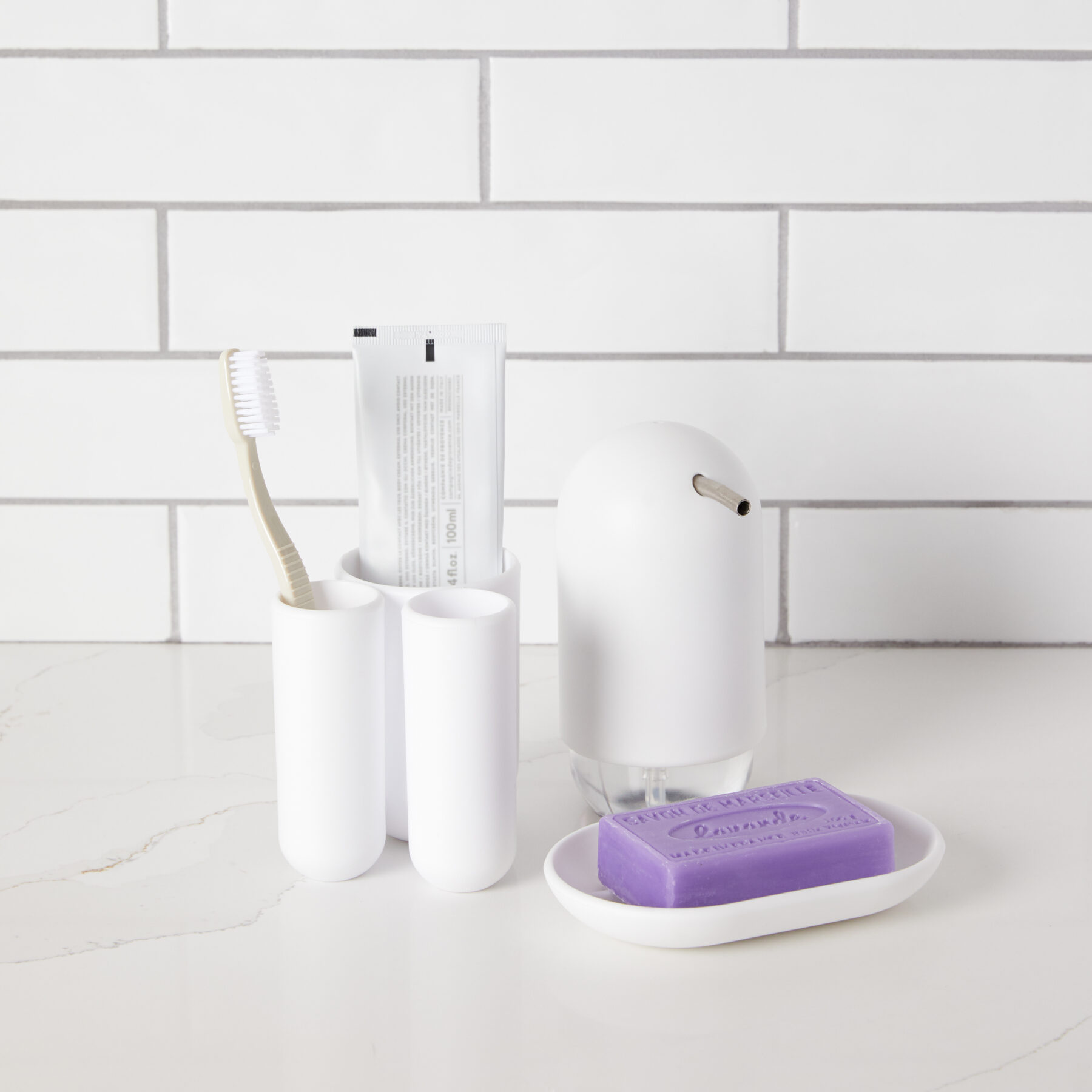 Touch Soap Dish by Umbra is a sleek and compact soap dish that will look great sitting out on your counter